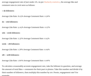 engagement rates benckmark 