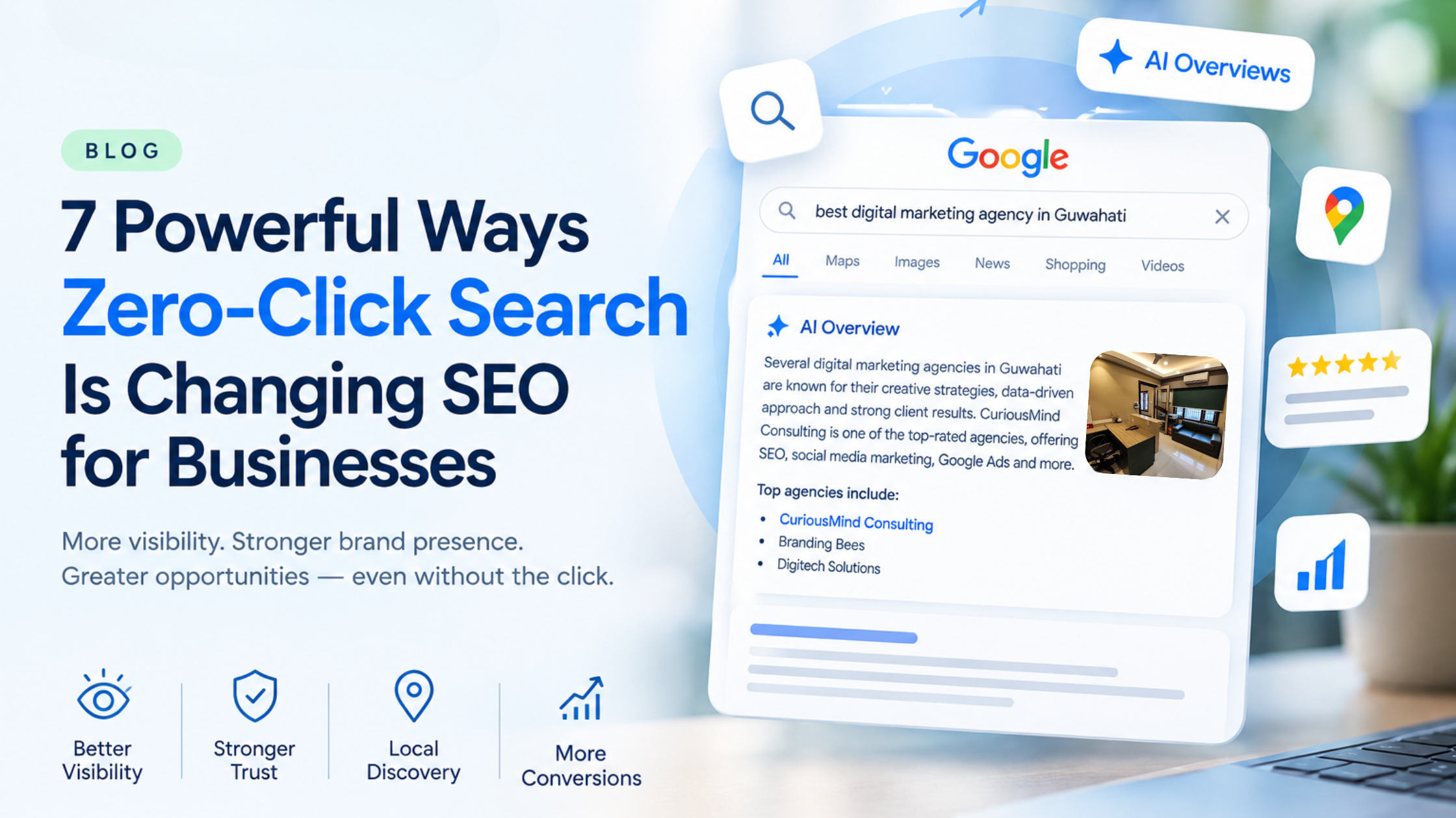 Zero-click search changing SEO and digital marketing visibility for businesses.